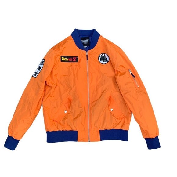 Rare Dragon Ball Z Embroidered Bomber Jacket Orange Medium - Picture 4 of 6